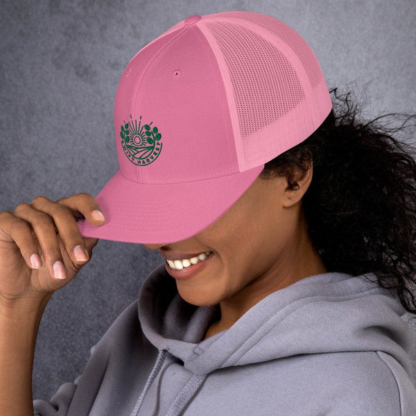 sovereignarm.com Swift Harvest Sun Shine | Green Print Trucker Cap