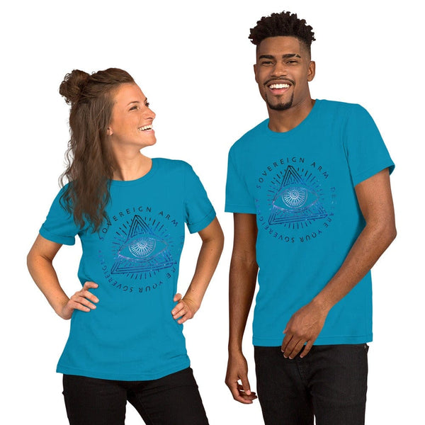 sovereignarm.com t-shirt Aqua / S Third Eye, Declare Your Sovereignty | Space Print Short-Sleeve Unisex T-Shirt