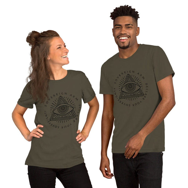 sovereignarm.com T-Shirt Army / S Third Eye, Declare your Sovereignty | Black Short-Sleeve Unisex T-Shirt