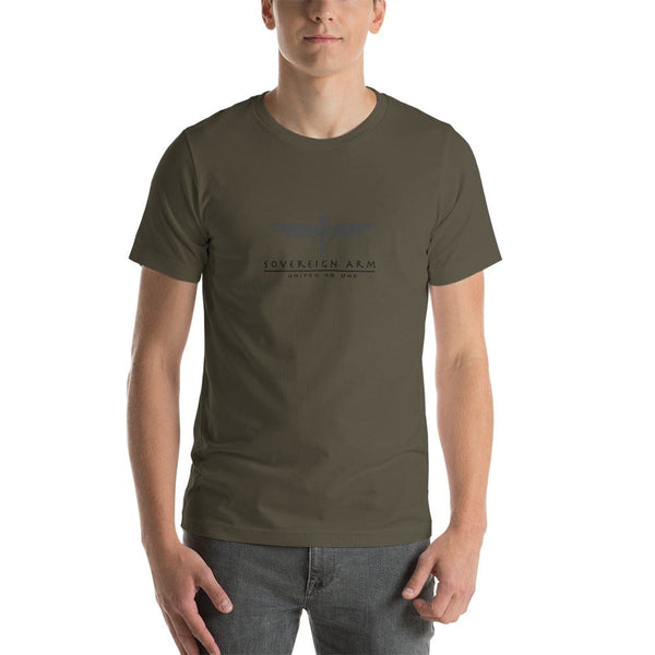 sovereignarm.com t-shirt Army / S United As One, Sovereign Arm | Black Print Short-Sleeve Unisex T-Shirt