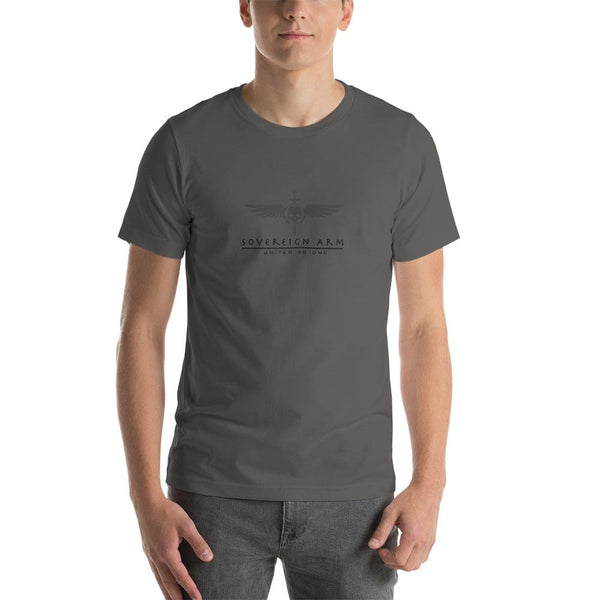 sovereignarm.com t-shirt Asphalt / S United As One, Sovereign Arm | Black Print Short-Sleeve Unisex T-Shirt