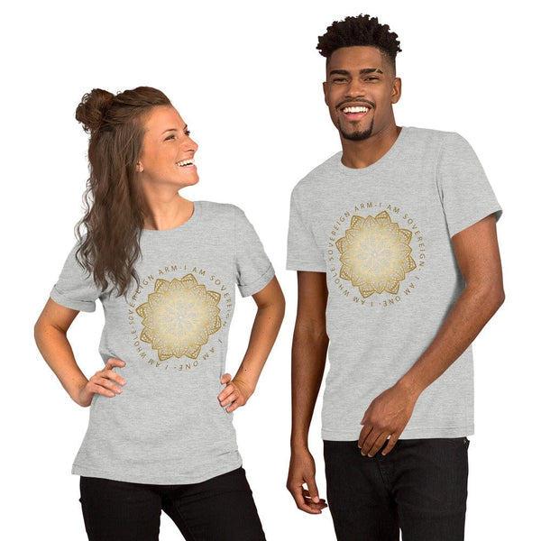 sovereignarm.com t-shirt Athletic Heather / S Lotus, I am Whole | Gold Short-Sleeve Unisex T-Shirt