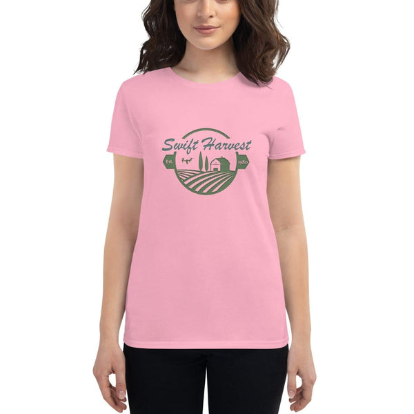 sovereignarm.com t-shirt Charity Pink / S Swift Harvest, Farm | Green Print Women's short sleeve t-shirt