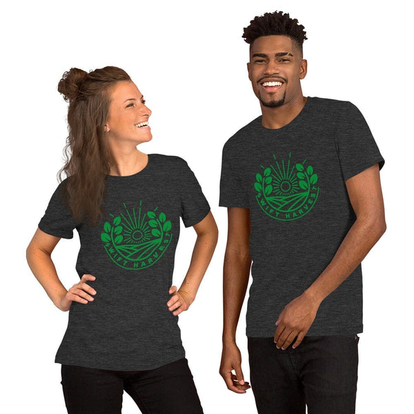 sovereignarm.com t-shirt Dark Grey Heather / XS Swift Harvest, Sun Shine | Green Print Short-Sleeve Unisex T-Shirt