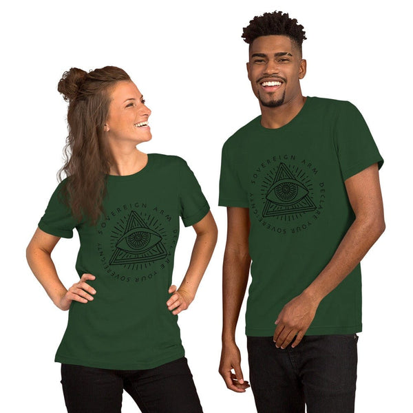 sovereignarm.com T-Shirt Forest / S Third Eye, Declare your Sovereignty | Black Short-Sleeve Unisex T-Shirt