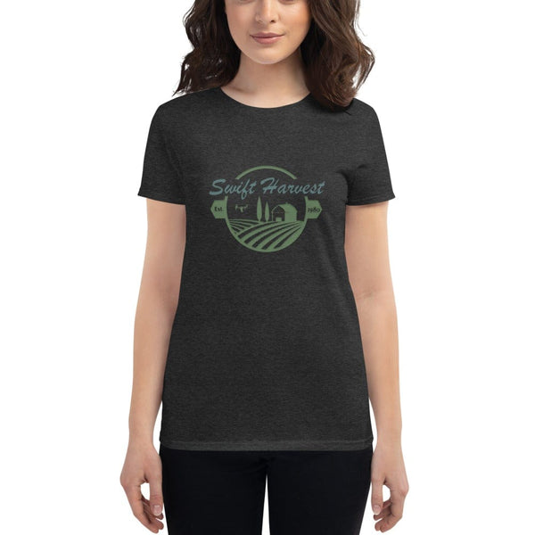 sovereignarm.com t-shirt Heather Dark Grey / S Swift Harvest, Farm | Green Print Women's short sleeve t-shirt