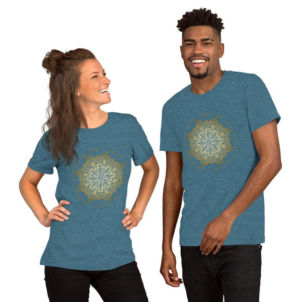 sovereignarm.com t-shirt Heather Deep Teal / S Lotus, I am Whole | Gold Short-Sleeve Unisex T-Shirt