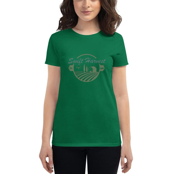 sovereignarm.com t-shirt Kelly Green / S Swift Harvest, Farm | Green Print Women's short sleeve t-shirt