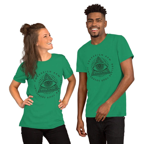 sovereignarm.com T-Shirt Kelly / XS Third Eye, Declare your Sovereignty | Black Short-Sleeve Unisex T-Shirt