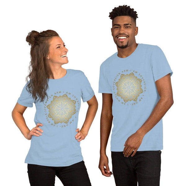 sovereignarm.com t-shirt Light Blue / XS Lotus, I am Whole | Gold Short-Sleeve Unisex T-Shirt