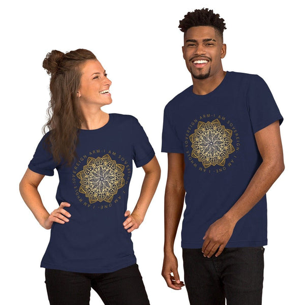 sovereignarm.com t-shirt Navy / XS Lotus, I am Whole | Gold Short-Sleeve Unisex T-Shirt