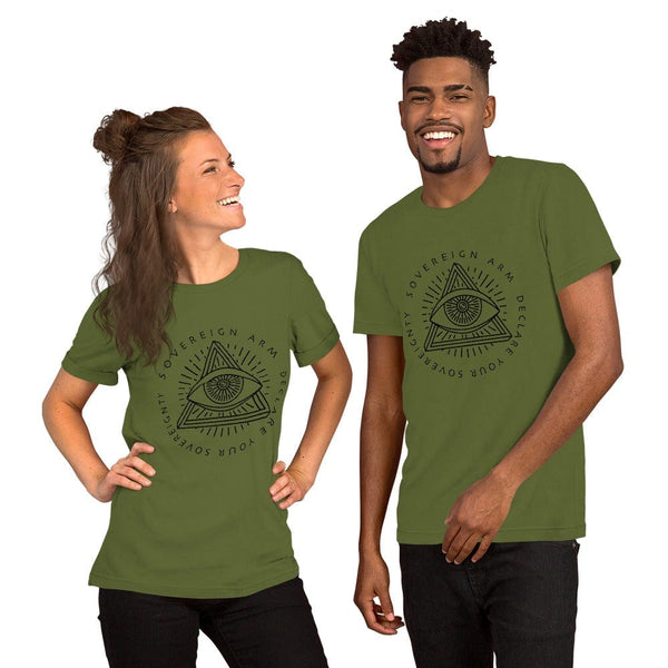 sovereignarm.com T-Shirt Olive / S Third Eye, Declare your Sovereignty | Black Short-Sleeve Unisex T-Shirt