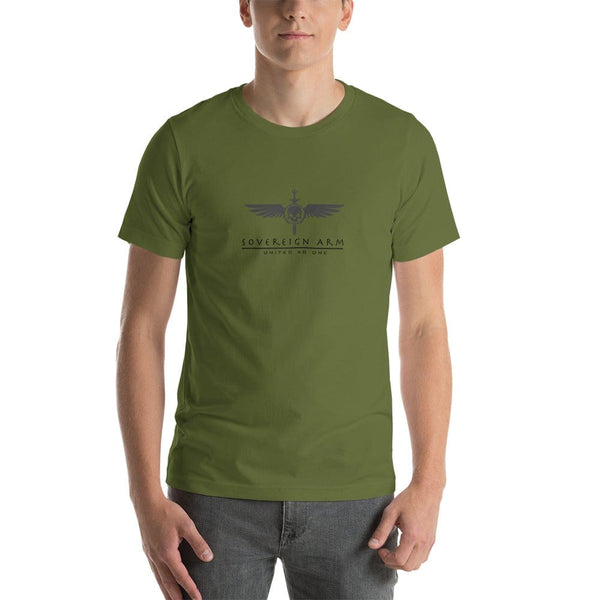 sovereignarm.com t-shirt Olive / S United As One, Sovereign Arm | Black Print Short-Sleeve Unisex T-Shirt