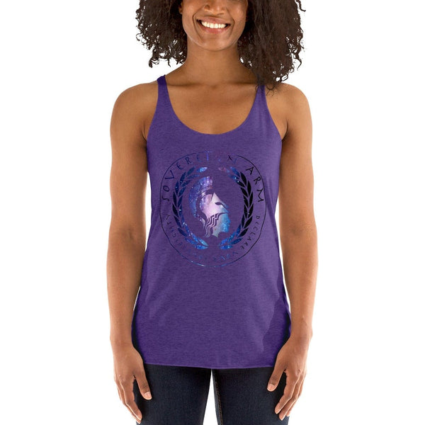 sovereignarm.com t-shirt Purple Rush / XS Goddess Athena, Declare your Sovereignty | Space Print Women's Racerback Tank