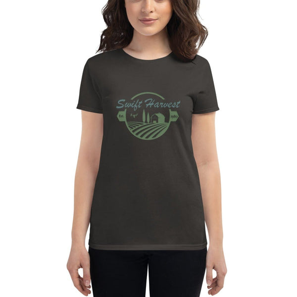 sovereignarm.com t-shirt Smoke / S Swift Harvest, Farm | Green Print Women's short sleeve t-shirt