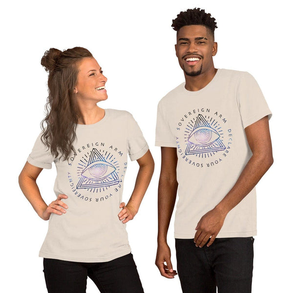 sovereignarm.com t-shirt Soft Cream / S Third Eye, Declare Your Sovereignty | Space Print Short-Sleeve Unisex T-Shirt