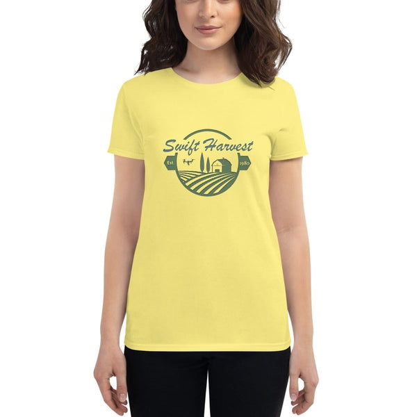 sovereignarm.com t-shirt Spring Yellow / S Swift Harvest, Farm | Green Print Women's short sleeve t-shirt