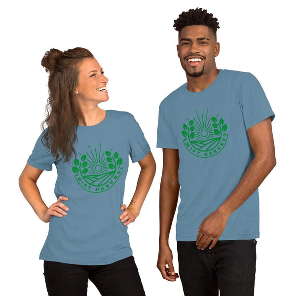 sovereignarm.com t-shirt Steel Blue / S Swift Harvest, Sun Shine | Green Print Short-Sleeve Unisex T-Shirt