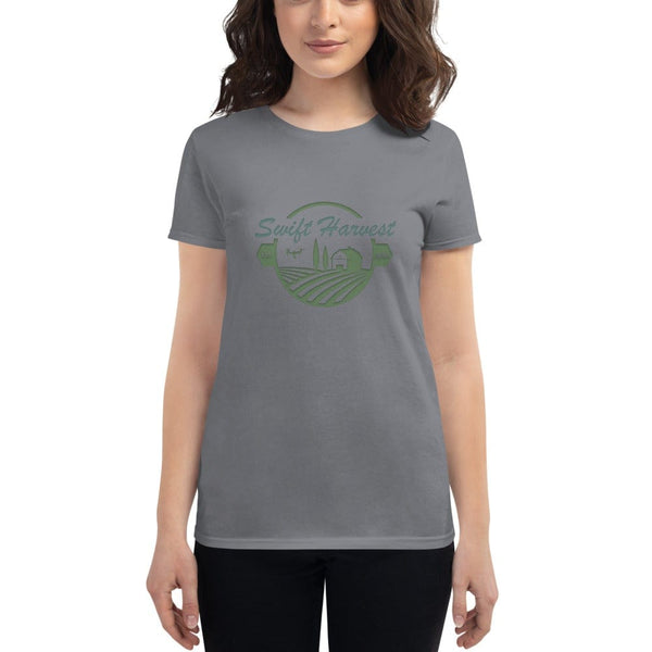 sovereignarm.com t-shirt Storm Grey / S Swift Harvest, Farm | Green Print Women's short sleeve t-shirt