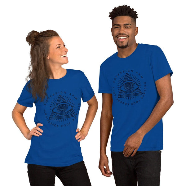 sovereignarm.com T-Shirt True Royal / S Third Eye, Declare your Sovereignty | Black Short-Sleeve Unisex T-Shirt