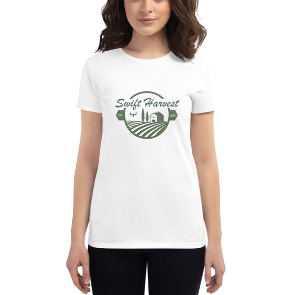 sovereignarm.com t-shirt White / S Swift Harvest, Farm | Green Print Women's short sleeve t-shirt