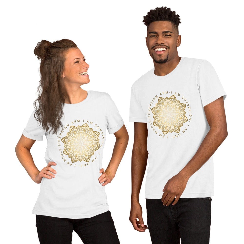 sovereignarm.com t-shirt White / XS Lotus, I am Whole | Gold Short-Sleeve Unisex T-Shirt