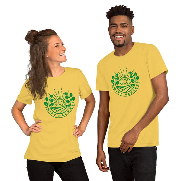 sovereignarm.com t-shirt Yellow / S Swift Harvest, Sun Shine | Green Print Short-Sleeve Unisex T-Shirt