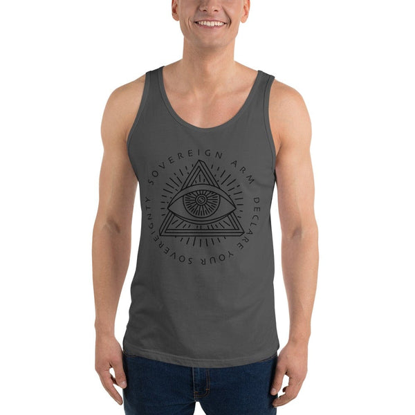 sovereignarm.com Tank top Asphalt / XS Third Eye, Declare Your Sovereignty | Black Unisex Tank Top