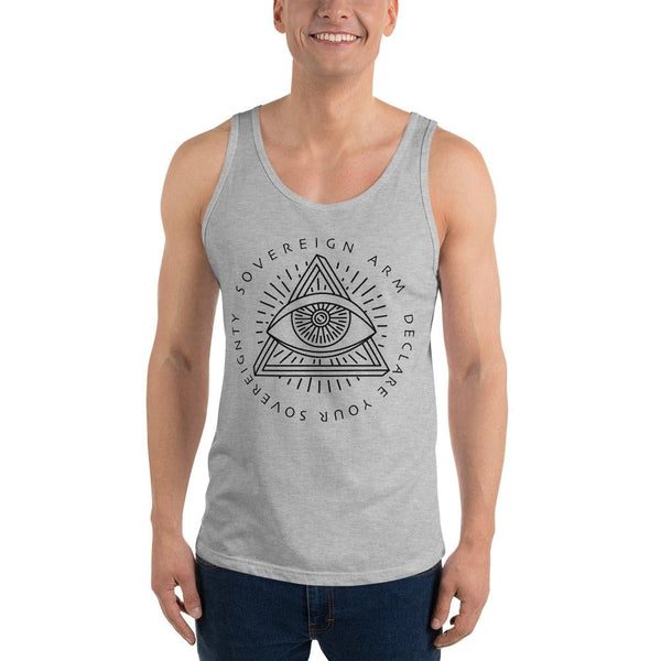 sovereignarm.com Tank top Athletic Heather / XS Third Eye, Declare Your Sovereignty | Black Unisex Tank Top