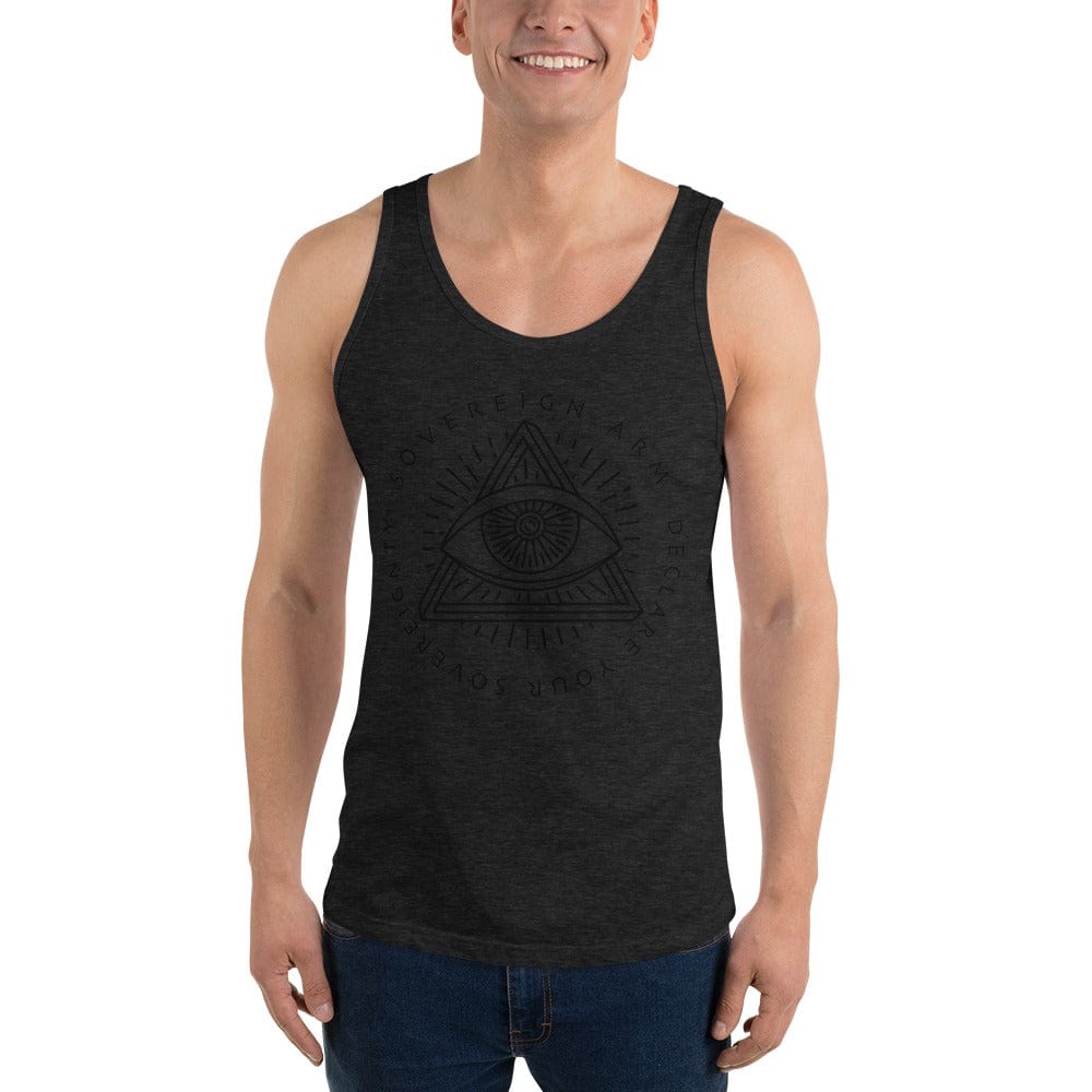 sovereignarm.com Tank top Charcoal-black Triblend / XS Third Eye, Declare Your Sovereignty | Black Unisex Tank Top