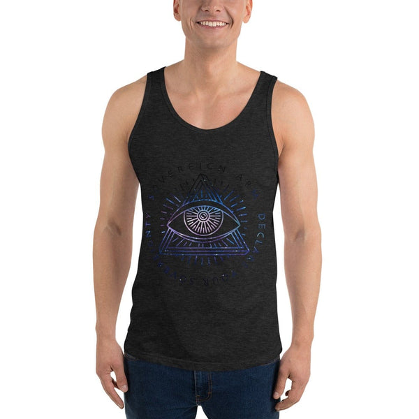 sovereignarm.com Tank top Charcoal-black Triblend / XS Third Eye, Declare Your Sovereignty | Space Print Unisex Tank Top