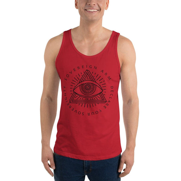 sovereignarm.com Tank top Red / XS Third Eye, Declare Your Sovereignty | Black Unisex Tank Top