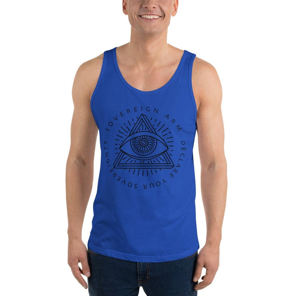 sovereignarm.com Tank top True Royal / XS Third Eye, Declare Your Sovereignty | Black Unisex Tank Top