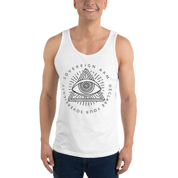 sovereignarm.com Tank top White / XS Third Eye, Declare Your Sovereignty | Black Unisex Tank Top