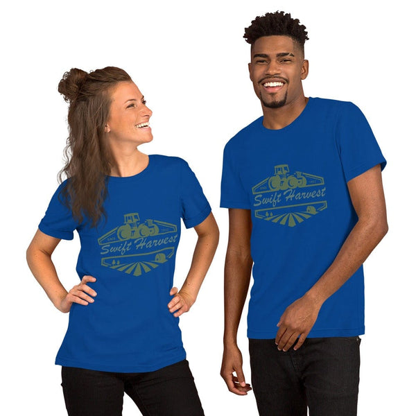 sovereignarm.com True Royal / S Swift Harvest Tractor Short-Sleeve Unisex T-Shirt