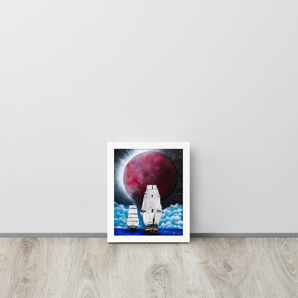 sovereignarm.com White / 8×10 Sailing the Galactic Galleons | Framed Poster