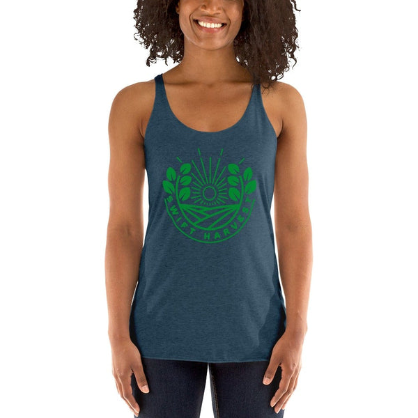 sovereignarm.com Womans Racerback Indigo / XS Swift Harvest Sun Shine Green Women's Racerback Tank