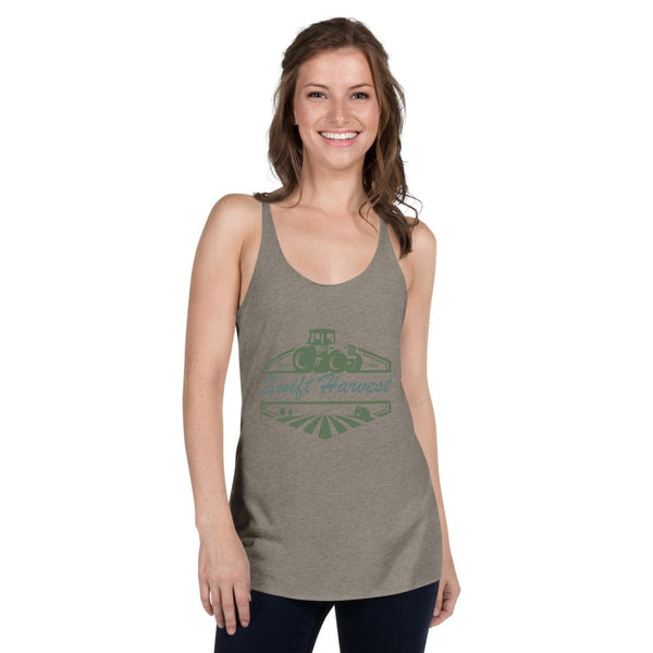 sovereignarm.com Womans Racerback Venetian Grey / XS Swift Harvest Tractor Green Women's Racerback Tank