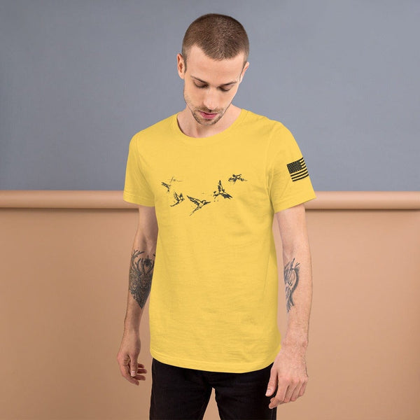 sovereignarm.com Yellow / S Free Birds Short-Sleeve Unisex T-Shirt