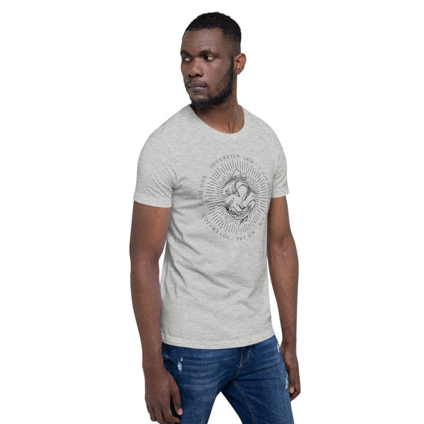 sovereignarm.com Zodiac Pisces, I am | Black Print Short-Sleeve Unisex T-Shirt