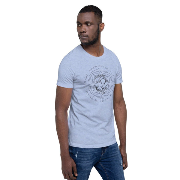 sovereignarm.com Zodiac Pisces, I am | Black Print Short-Sleeve Unisex T-Shirt