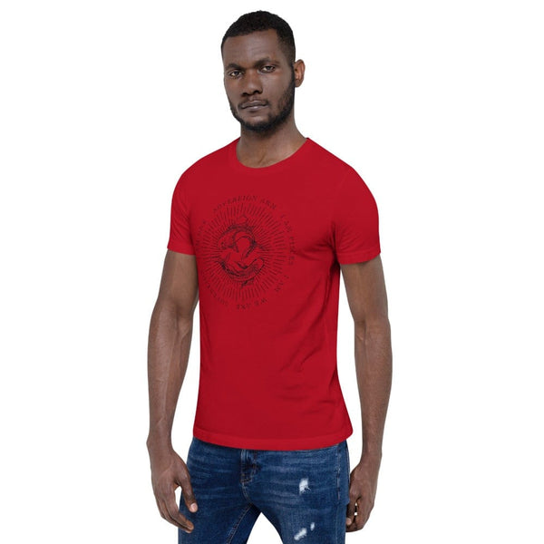 sovereignarm.com Zodiac Pisces, I am | Black Print Short-Sleeve Unisex T-Shirt