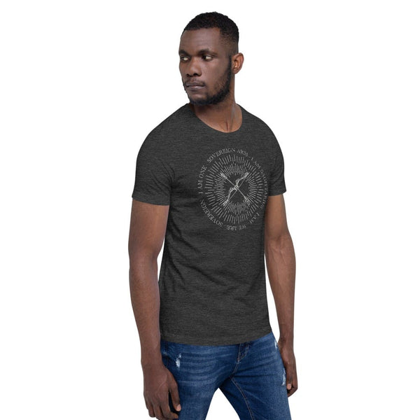 sovereignarm.com Zodiac Sagittarius, I am | White Print Short-Sleeve Unisex T-Shirt