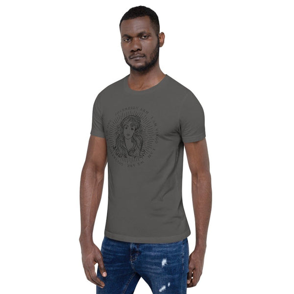 sovereignarm.com Zodiac Virgo, I am | Black Print Short-Sleeve Unisex T-Shirt